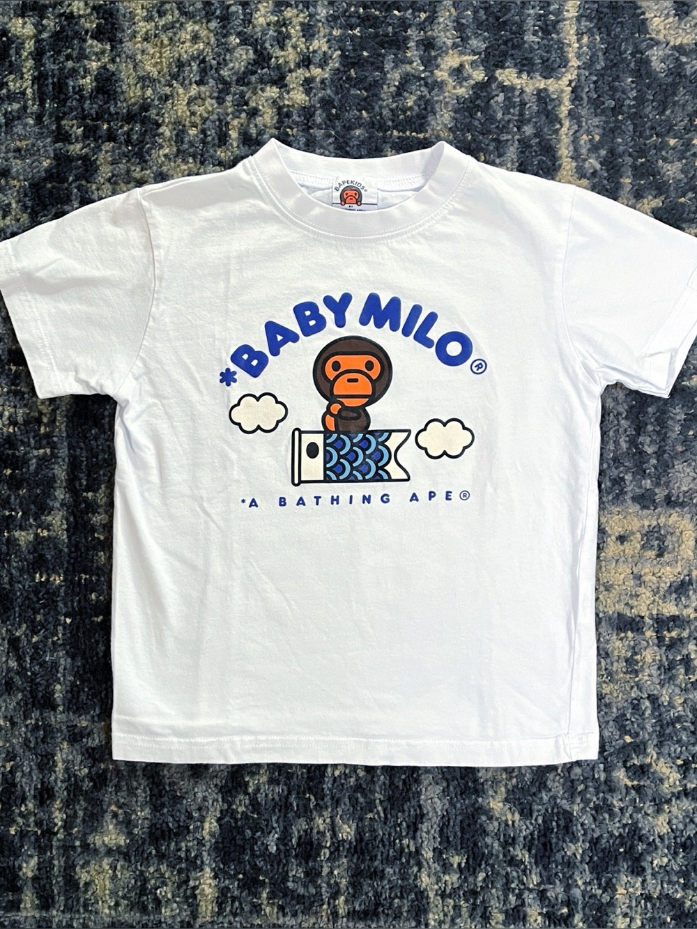Bape White Baby Milo Carp Streamer Graphic Tee White Size 8y A Bathing Ape